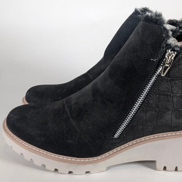 Dolce Vita Faux Suede Ankle Boots – Dark Grey/Black, Western Style, Size 9.5 - Picture 5 of 7